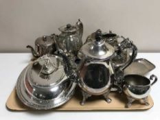 A tray of 20th century plated ware