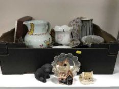 A box of china and glass ware inc.