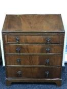 A mahogany Georgian style bureau
