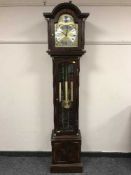 A Tempus Fugit longcased mahogany clock