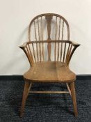 An elm Windsor style armchair