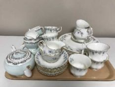 A tray of Paragon china tea for two and Royal Albert and Duchess part tea sets