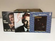 A box of LP records inc.