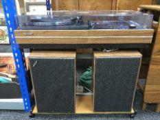 A Sharp music centre on trolley