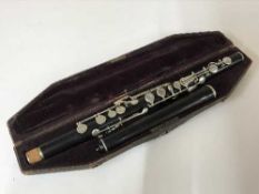 A two-piece clarinet in fitted box