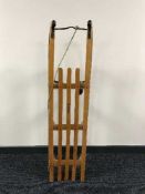 A large wooden sledge