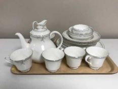 Twenty nine pieces of Royal Doulton Carnation tea and dinner ware