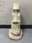A garden figure - Easter Island head