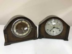 An cased Bentima mantel clock and one other