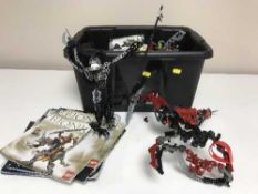 Four boxes of loose Lego and Lego Bionicles