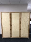 Two oak effect sentry door wardrobes