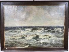 John Falconer Slater (1857 - 1937) : Seascape, oil on canvas, 101 cm x 70 cm, signed, framed.