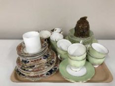 A tray of Queen Anne china tea service, Crown Douglas tea service,