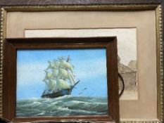 A box of assorted pictures and prints inc. A.