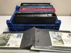 Six albums of first day covers