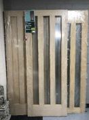Three contemporary oak veneer doors