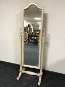 A pine cheval mirror