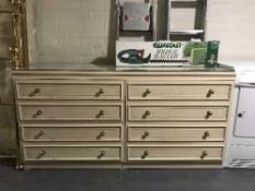 A eight drawer chest