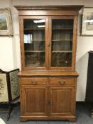An Edwardian oak bookcase