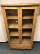A beech display cabinet