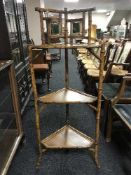 A bamboo corner stand
