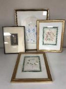 A framed 20th century pen and ink study, cathedral interior, by J. W.