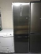 A silver Panasonic Inverter fridge freezer