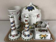 A tray of eight pieces of Port Merion china