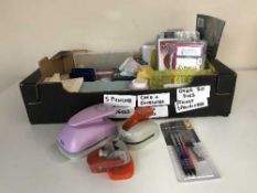 Six boxes of card making and craft supplies