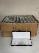 A box of quantity of wedding ring jewellery boxes