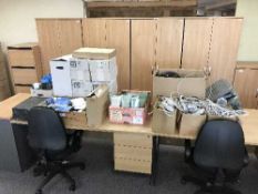 Quantity of office stationary, extension leads,