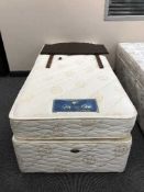 A Sealy 3' divan and interior with a 3' Stag headboard