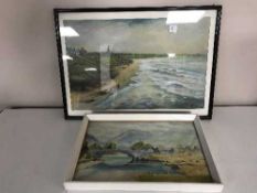 A framed Harvey Heaton watercolour,