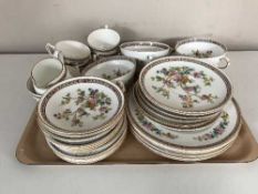 Two trays of Coalport Flower of Tibet tea china, approx.