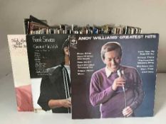 A box of LP records and 45's - David Lee Roth,