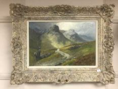 H R Hall : Coirre Chaoill (Glencoe), Scotland, oil on canvas, signed.