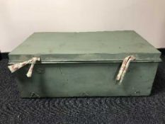 A mid 20th century tin trunk