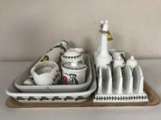 A tray of eighteen pieces of Wedgwood Port Merion ware