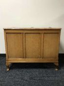 An oak blanket box