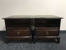 A pair of Stag Minstrel bedside chests