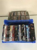 Three crates of DVDs and CDs