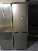 A silver Samsung Frost Free upright fridge freezer