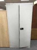 A double door office Bisley stationary cupboard,