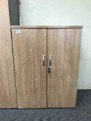 A double door office stationary cupboard,