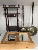 A pine bathroom wall cabinet, pine shelves,