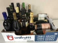 Seventeen bottles of rose and white wine,