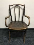 A Bentwood armchair