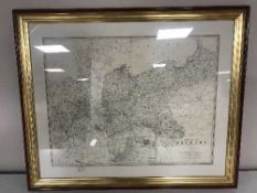 A gilt framed map : Empire of Germany