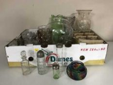 Two boxes of assorted glass ware