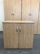 A double door office stationary cupboard,